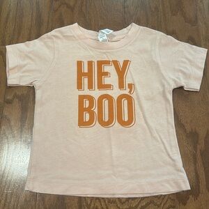 Hey, BOO t shirt. Size 12-18 months. GUC.